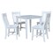 International Concepts Square 30 in x 30 in Dining Table with 4 Chairs, White, 30 W, 30 L, 30 in H, Wood, White K08-3030-C61-4 - alternate 1